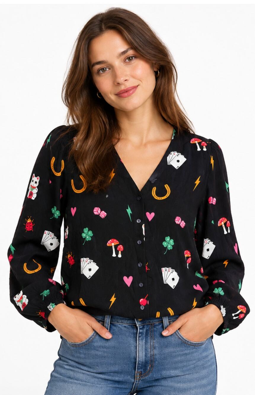 Sugarhill Brighton Imelda Blouse Lucky Charms Size 8